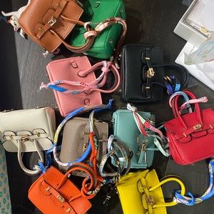 Super cute key fob mini purse charm